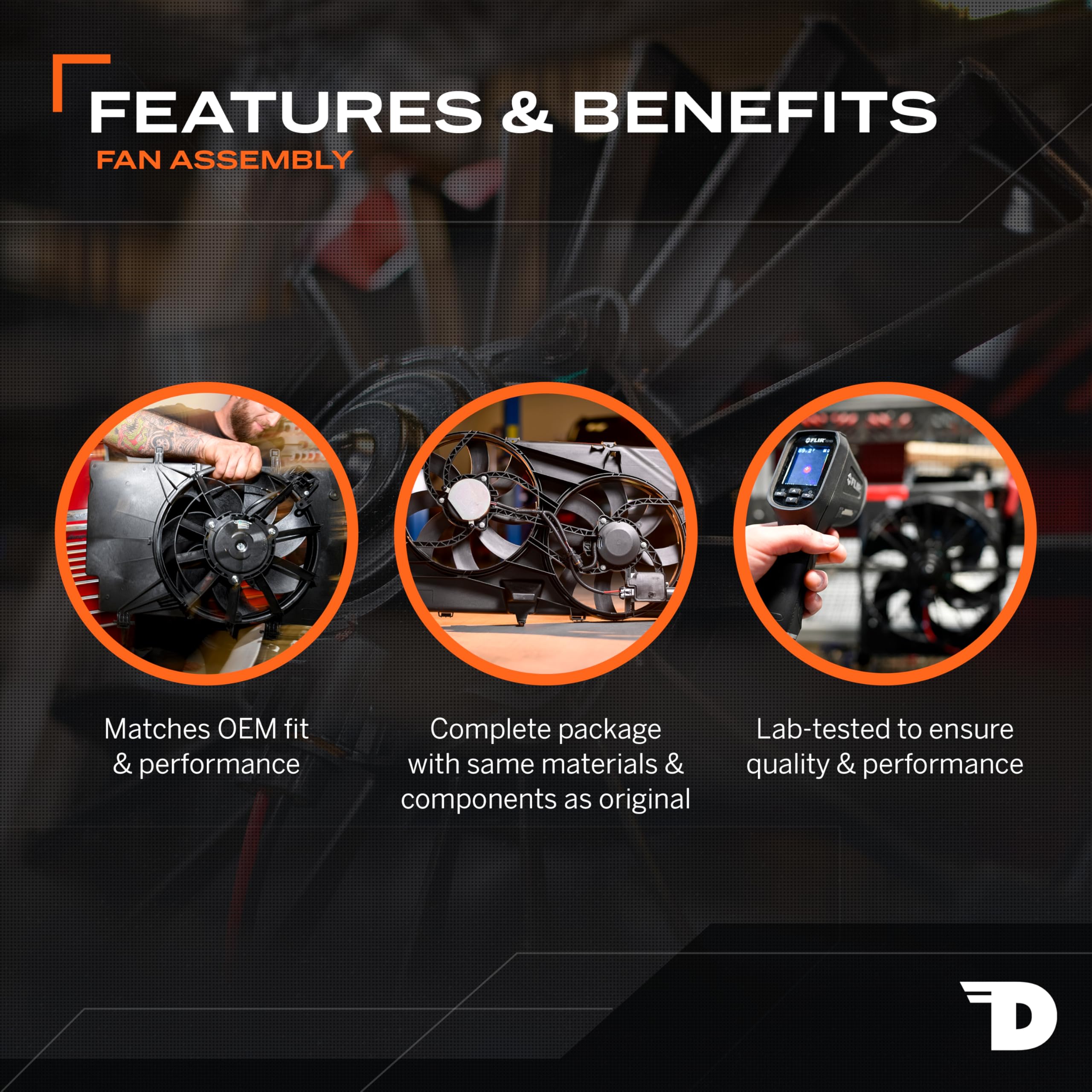 Dorman 620-232 installed in engine bay demonstrating direct-fit replacement convenience