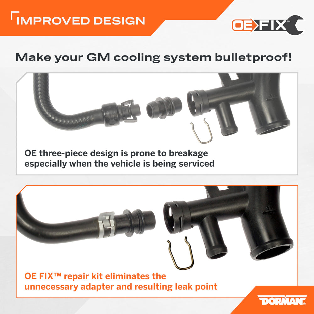 Dorman 626-609 connector close-up highlighting improved joint strength
