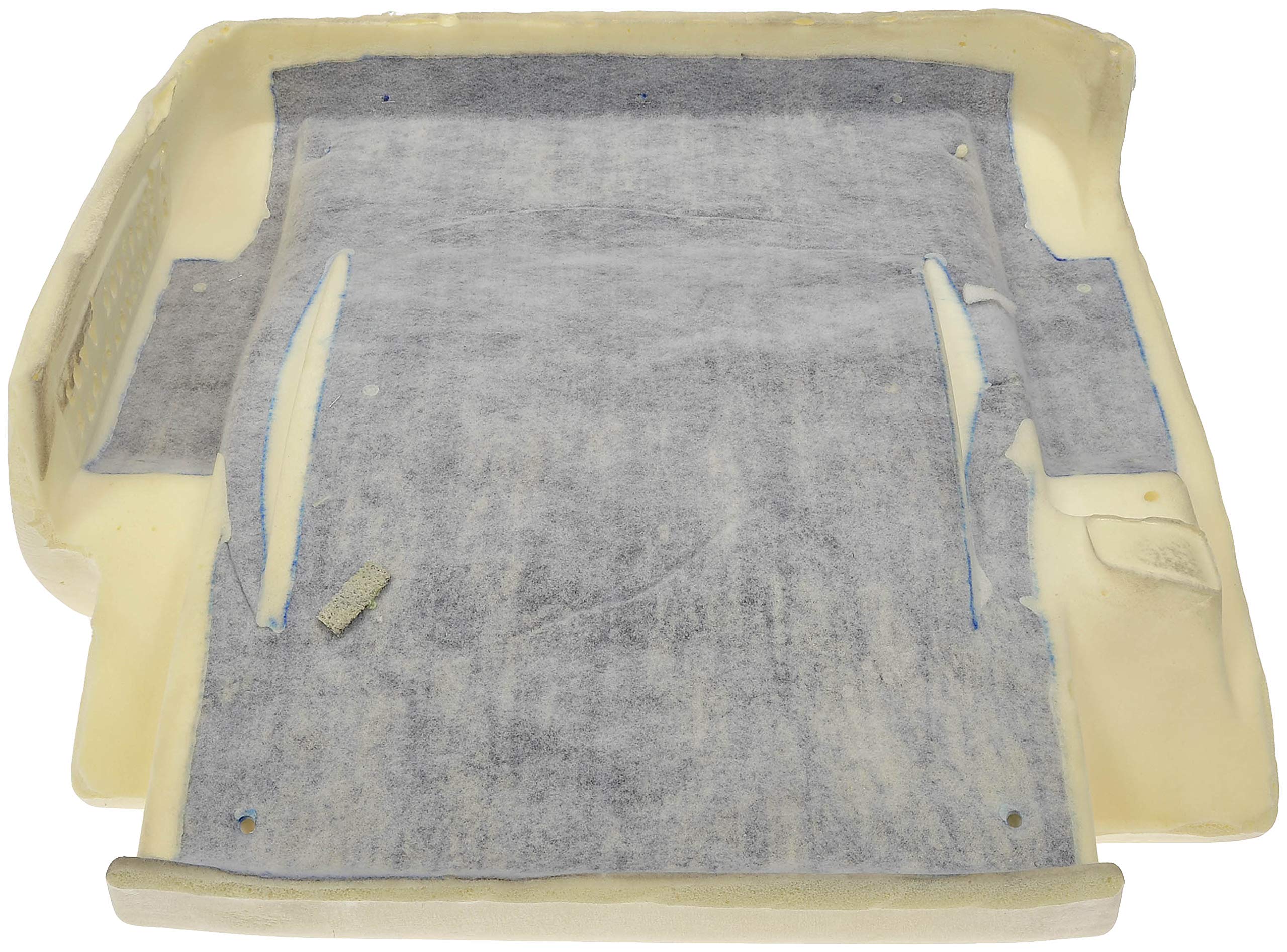 Dorman seat cushion side profile showing mounting points and alignment for easy replacement