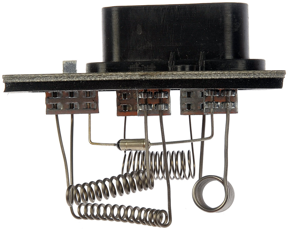 Dorman blower motor resistor close-up of resistive elements demonstrating durable construction