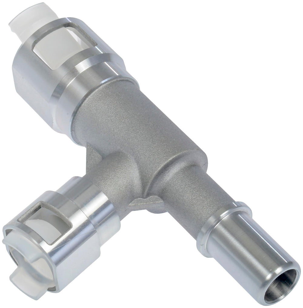 Dorman connector installed in coolant hose assembly demonstrating secure fit and durability
