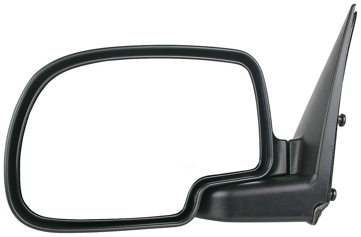 Dorman driver-side mirror front assembly showing complete unit and accurate fit