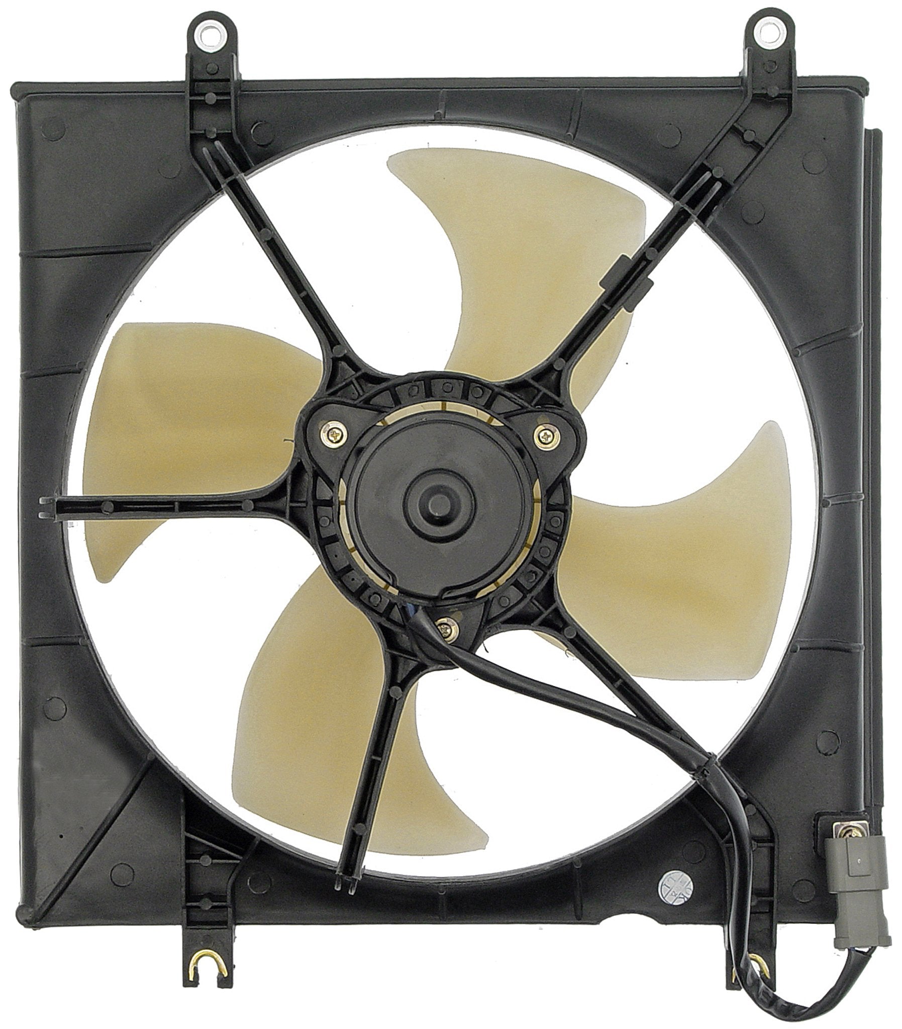 Dorman engine cooling fan front view showing complete assembly and easy fit