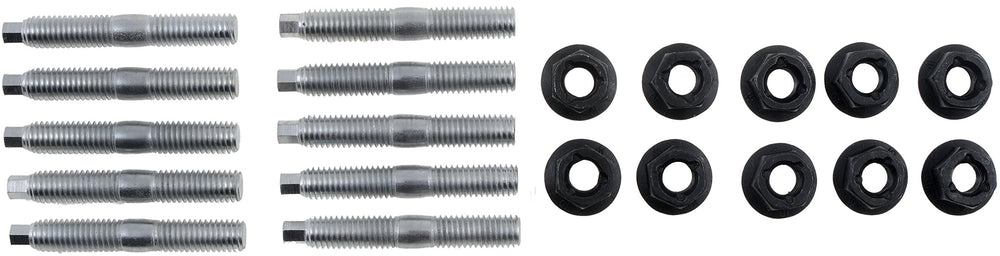 Dorman assorted exhaust fasteners laid out displaying complete kit for efficient repair