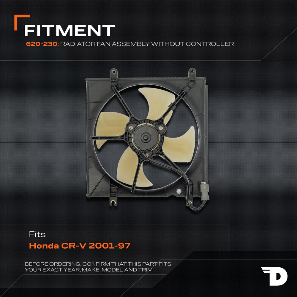 Dorman fan motor side profile showing tested motor and reliable performance