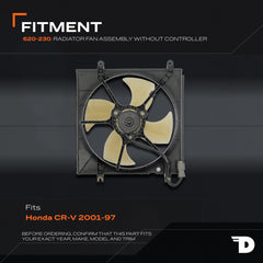 Dorman fan motor side profile showing tested motor and reliable performance