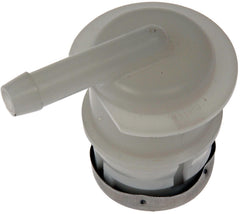 Dorman front view of fuel tank vent valve showing ports and connection benefits