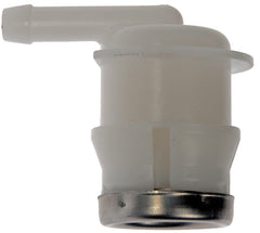 Dorman close-up of valve installed at tank with clear fit and secure connection benefits