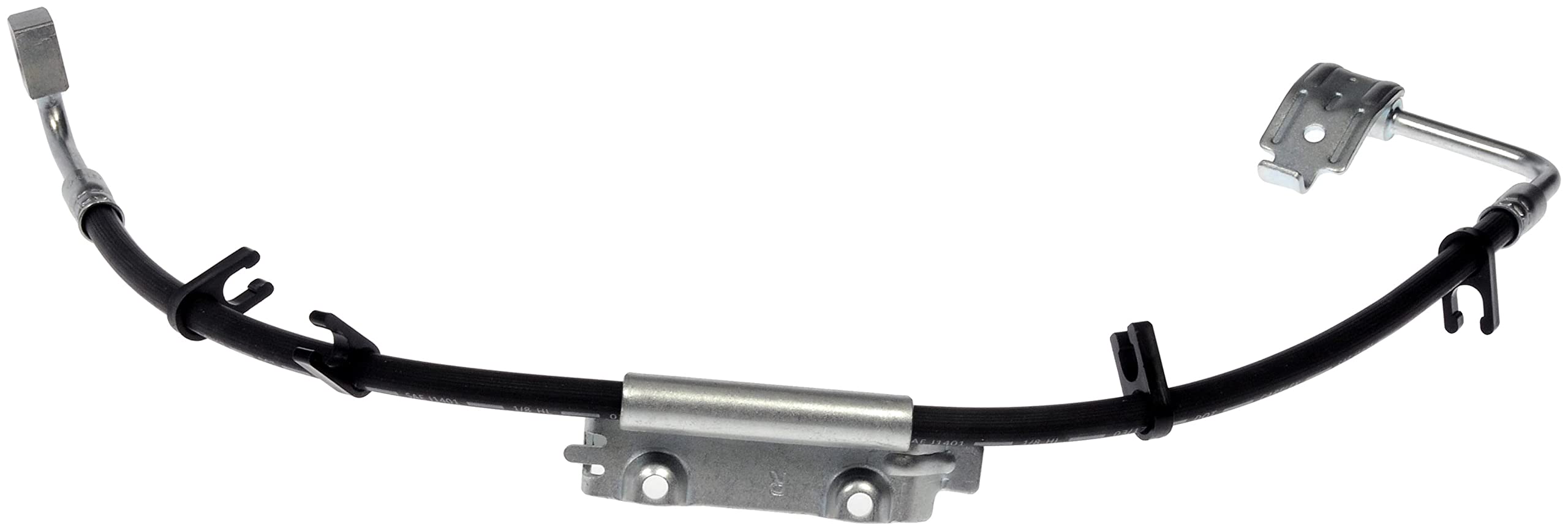 Dorman brake hose fitting closeup highlighting corrosion-resistant Dorman metal fittings