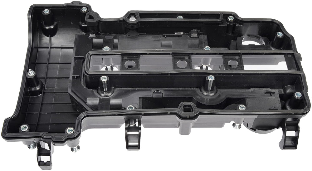Dorman manifold installed in engine bay demonstrating correct fitment and routing