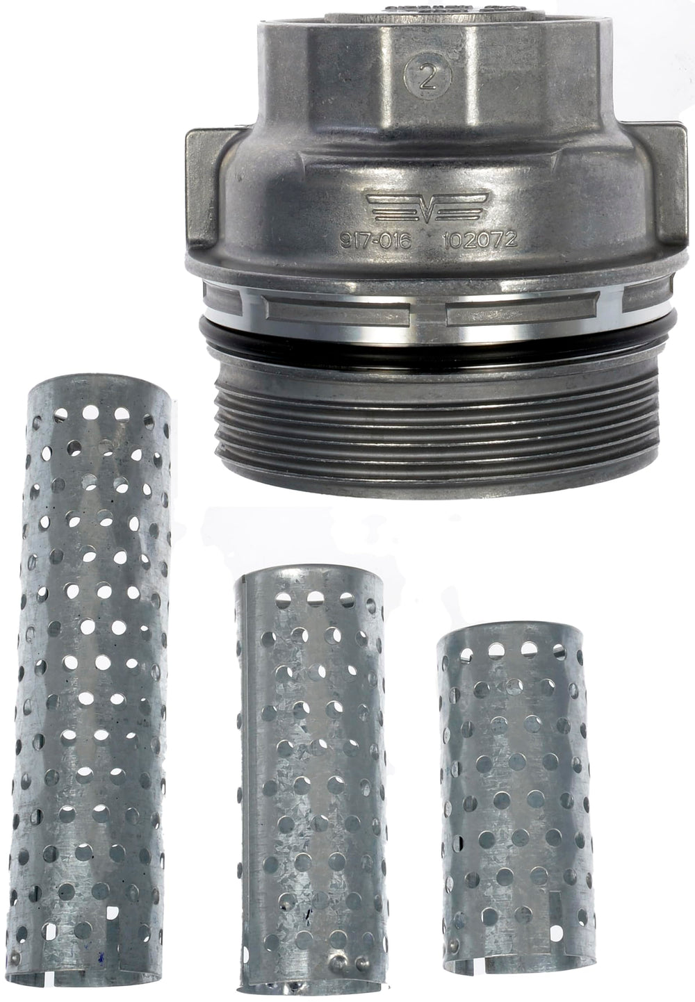 Dorman oil filter cap thread close-up displaying precise threads for leak-free seal