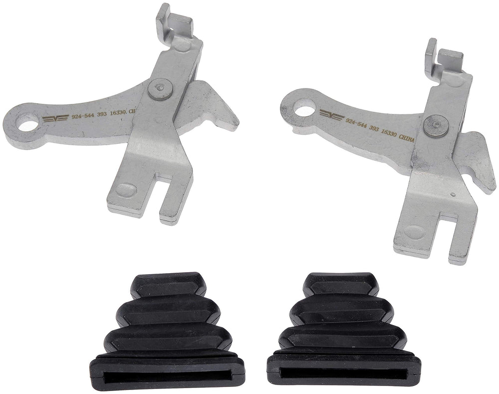 Dorman parking brake lever front view showing corrosion-resistant finish and proper fit