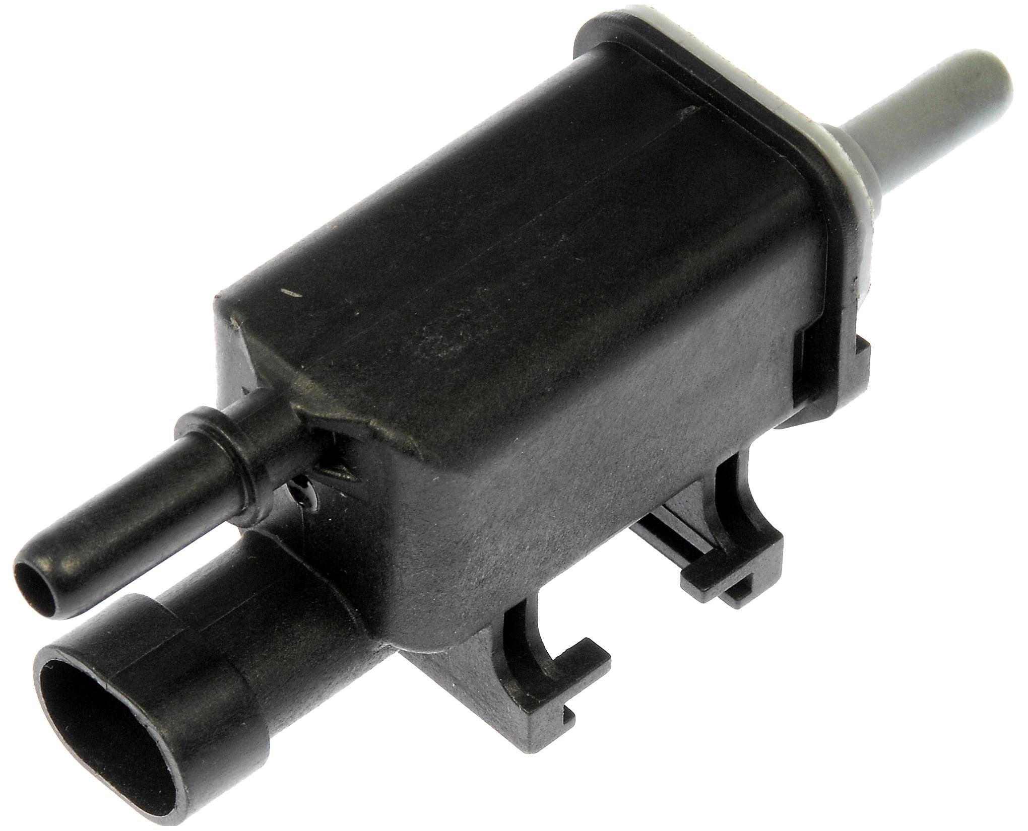 Dorman purge valve front view showing plug and hose ports for reliable replacement