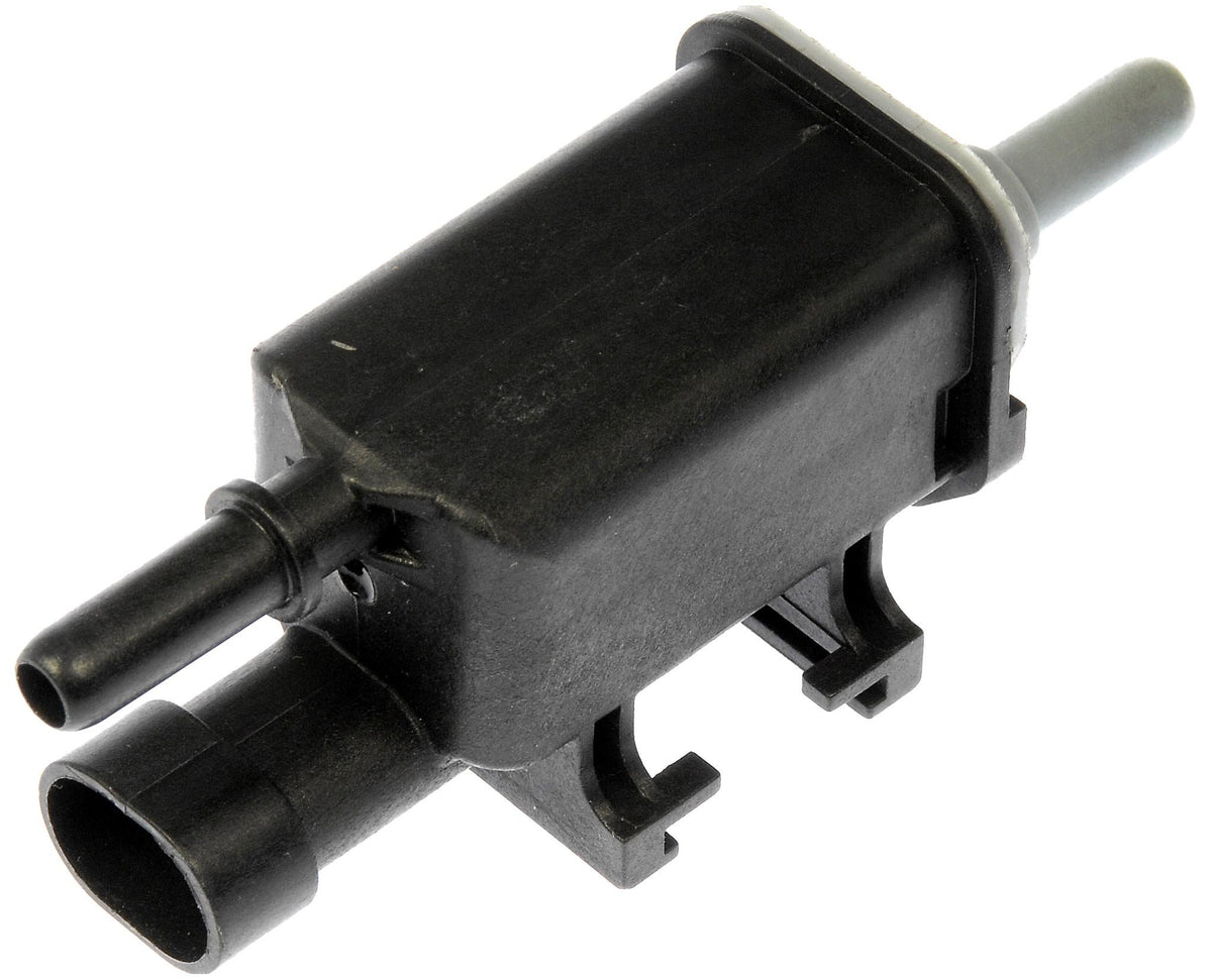 Dorman purge valve front view showing plug and hose ports for reliable replacement