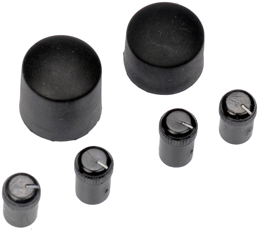 Dorman radio knob front view showing precise fit and restored control feel