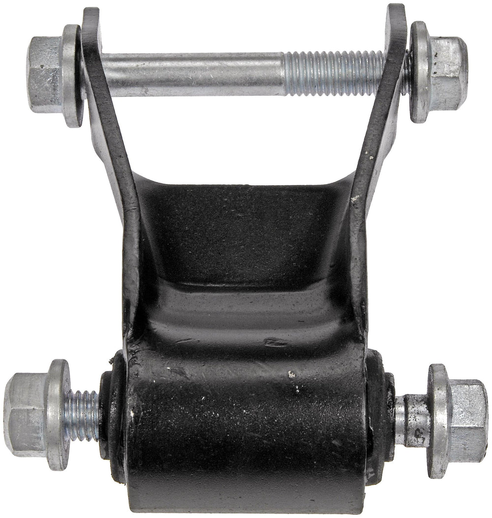 Dorman shackle close-up highlighting welds and powder coat for corrosion resistance