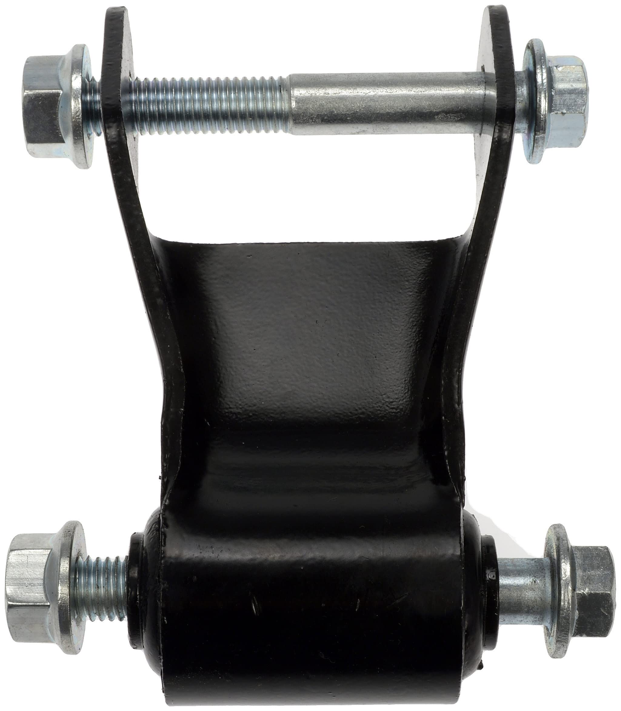Dorman shackle next to ruler showing dimensions for correct fit verification