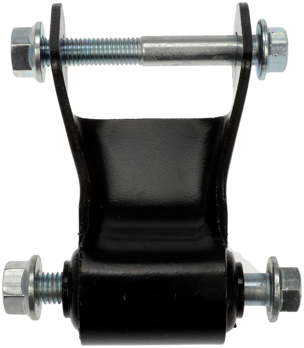 Dorman shackle next to ruler showing dimensions for correct fit verification
