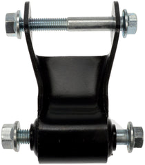 Dorman shackle next to ruler showing dimensions for correct fit verification