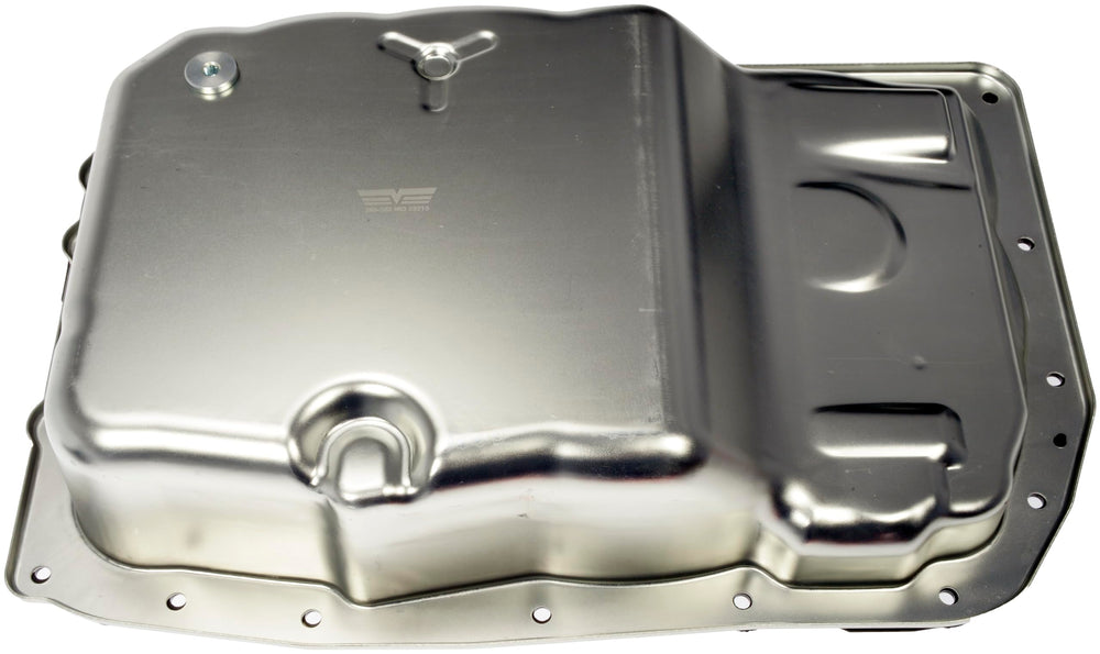 Dorman side profile of the pan illustrating durable construction and capacity