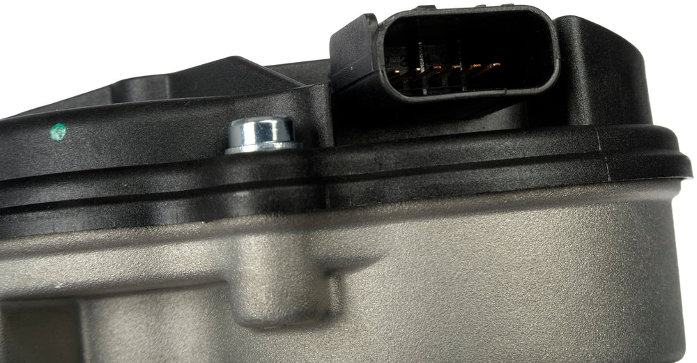 Dorman throttle body next to ruler showing compact dimensions for correct sizing