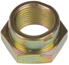 Dorman spindle nut front view showing hex 36mm and clear labeling, ensures correct fit