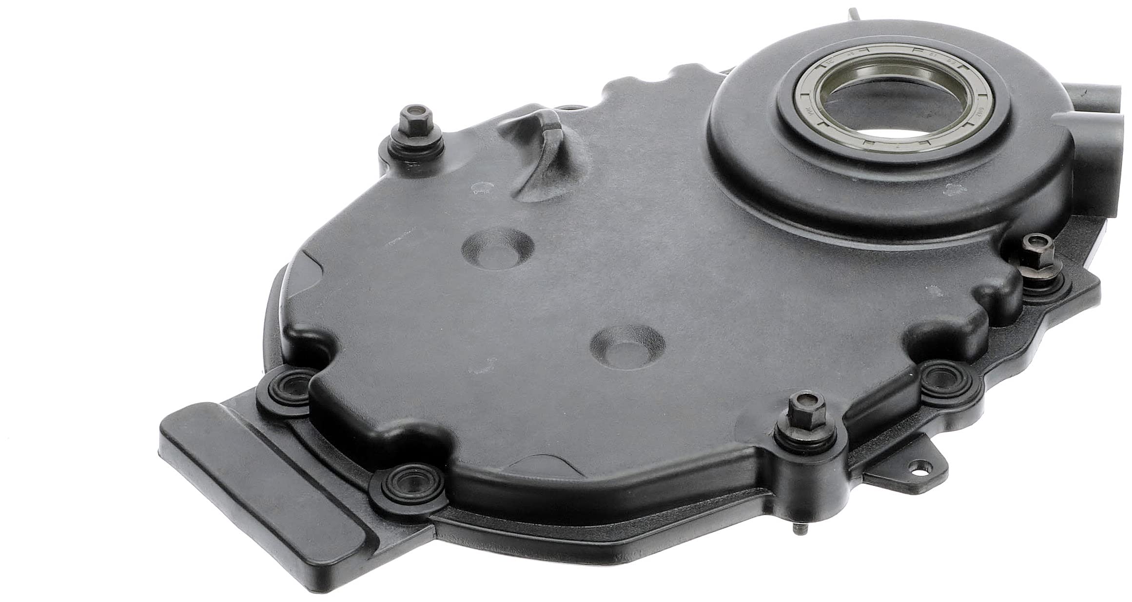 Dorman timing cover close-up of sealing surface for reliable gasket contact