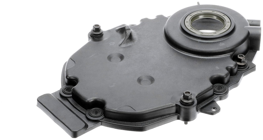Dorman timing cover close-up of sealing surface for reliable gasket contact