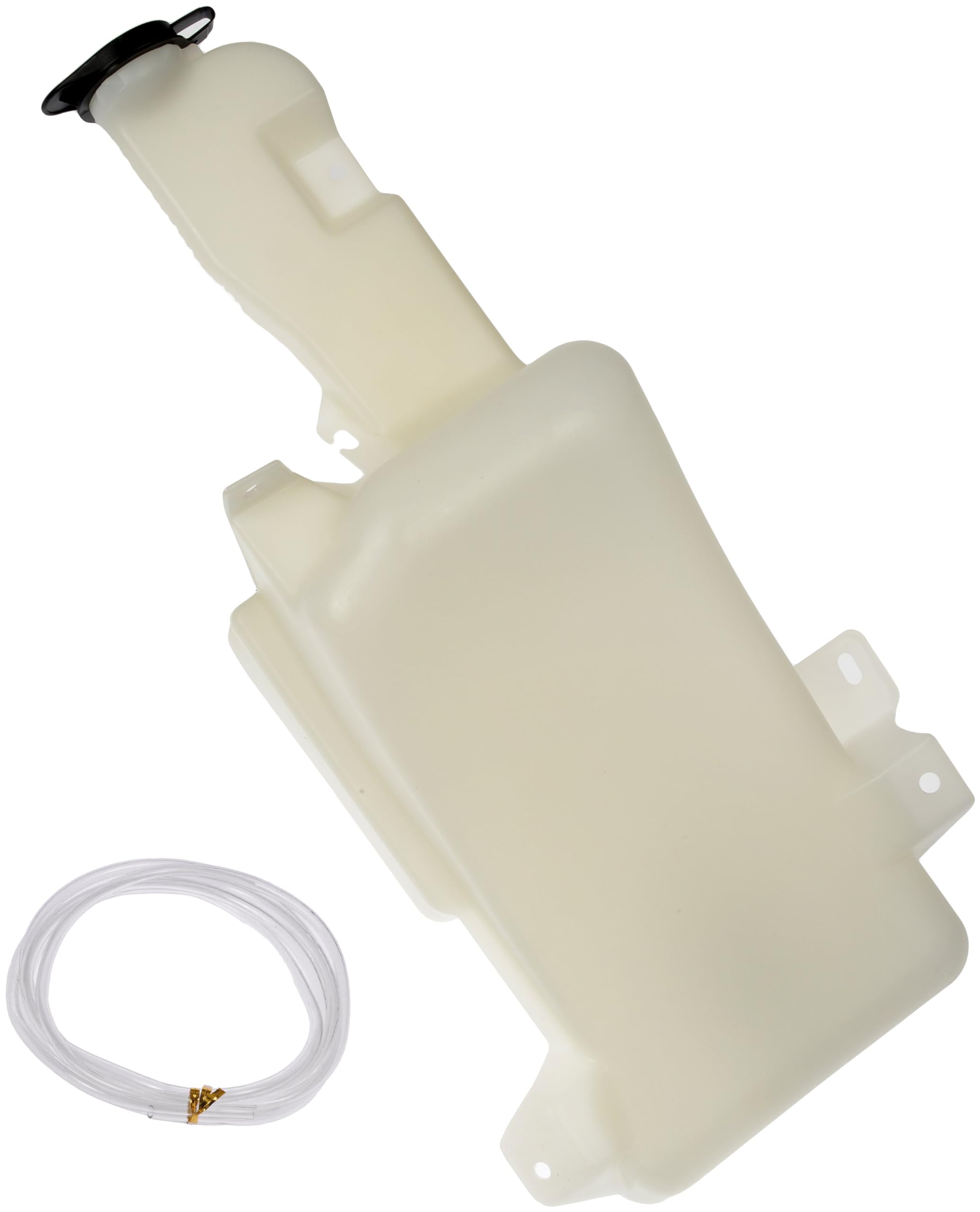 Dorman washer fluid reservoir front view showing exact OE-style fit and shape for easy replacement