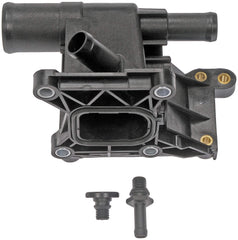 Dorman water outlet installed in engine bay showing correct fit and easy replacement
