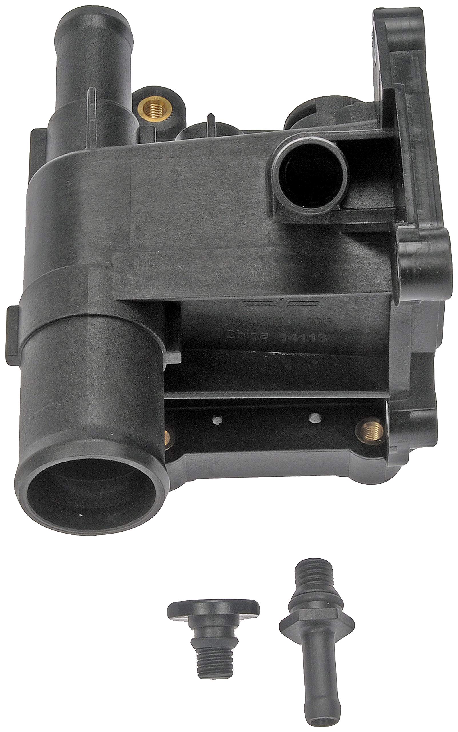 Dorman water outlet in packaging with label verifying part number and fitment assurance