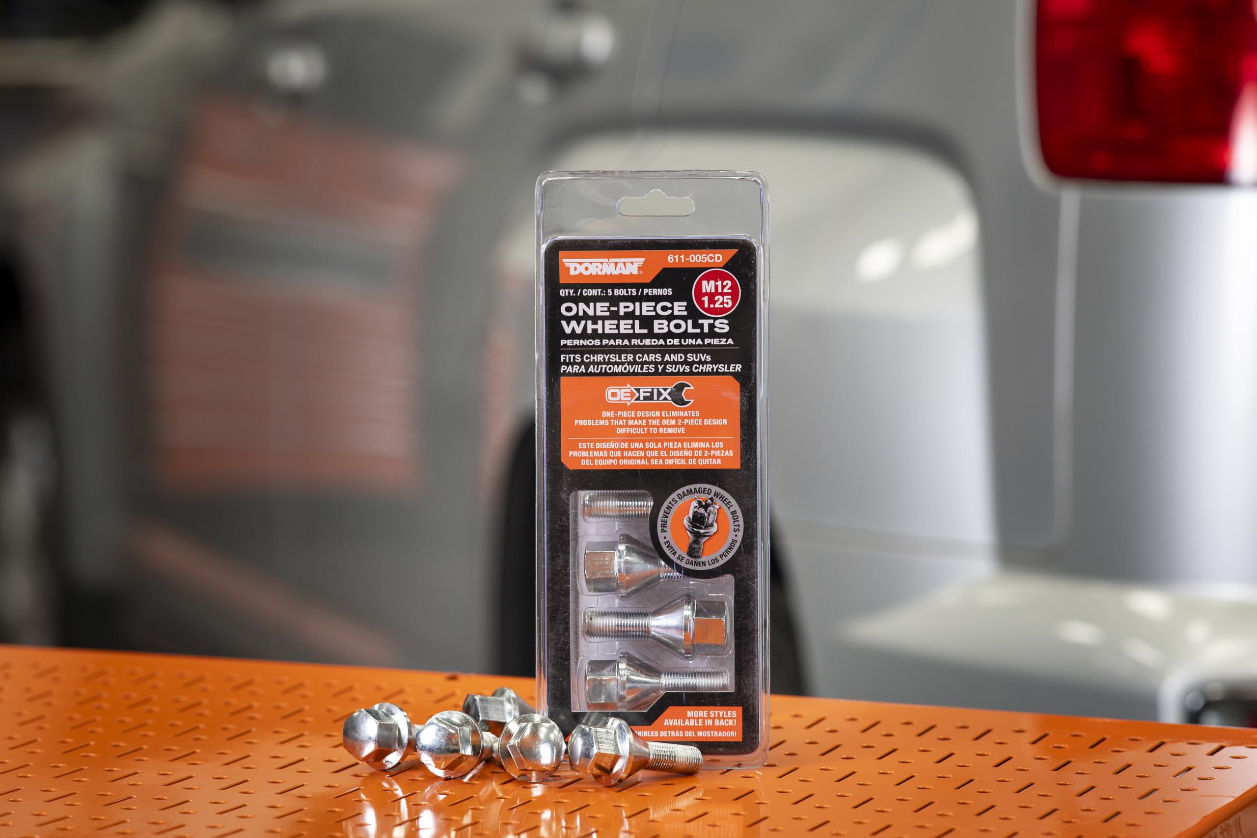 Dorman bolt close-up of threads showing quality machining and corrosion resistance
