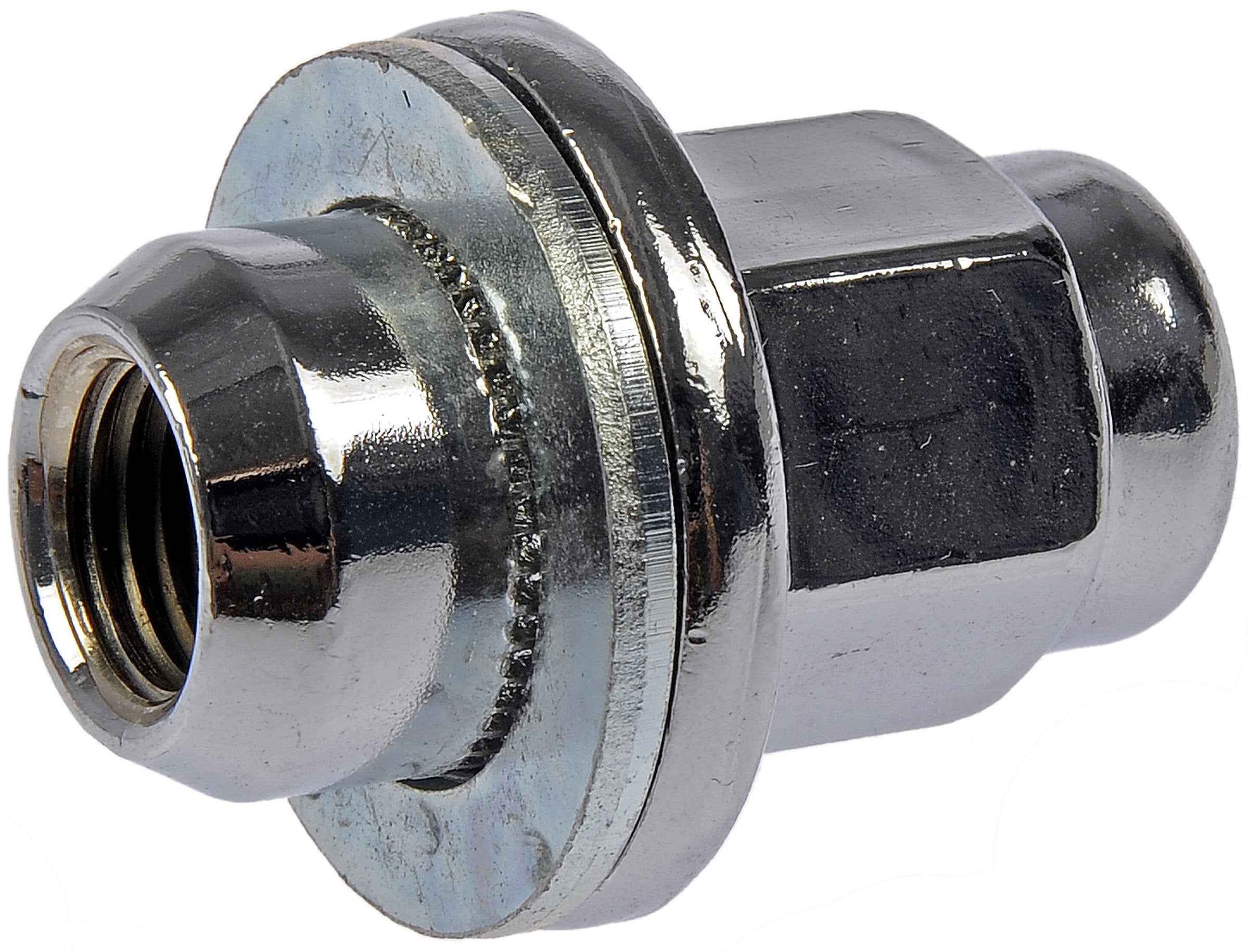 Dorman wheel nut front view showing 22 mm hex and clean finish for reliable fit