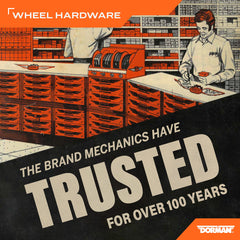 Dorman wheel nut side profile displaying 30.48 mm length and durable construction
