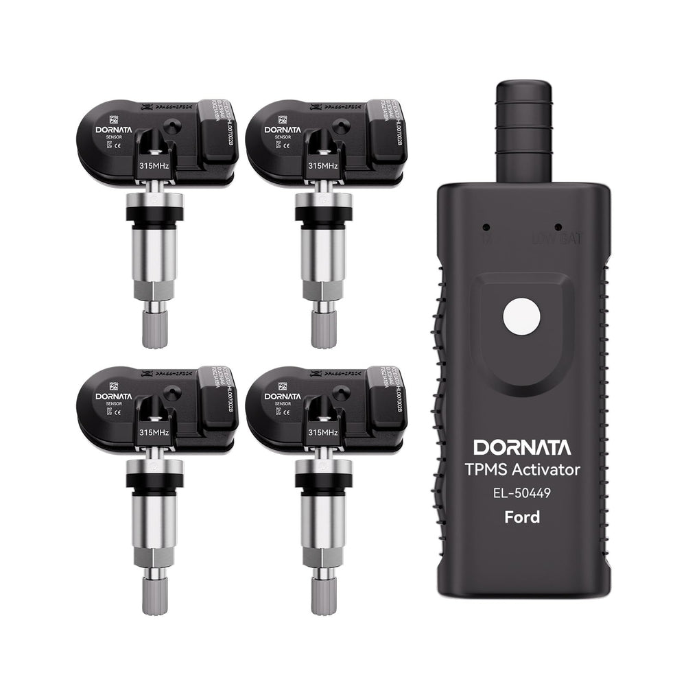 DORNATA front packaging showing TPMS sensor and included relearn tool — instant DIY replacement