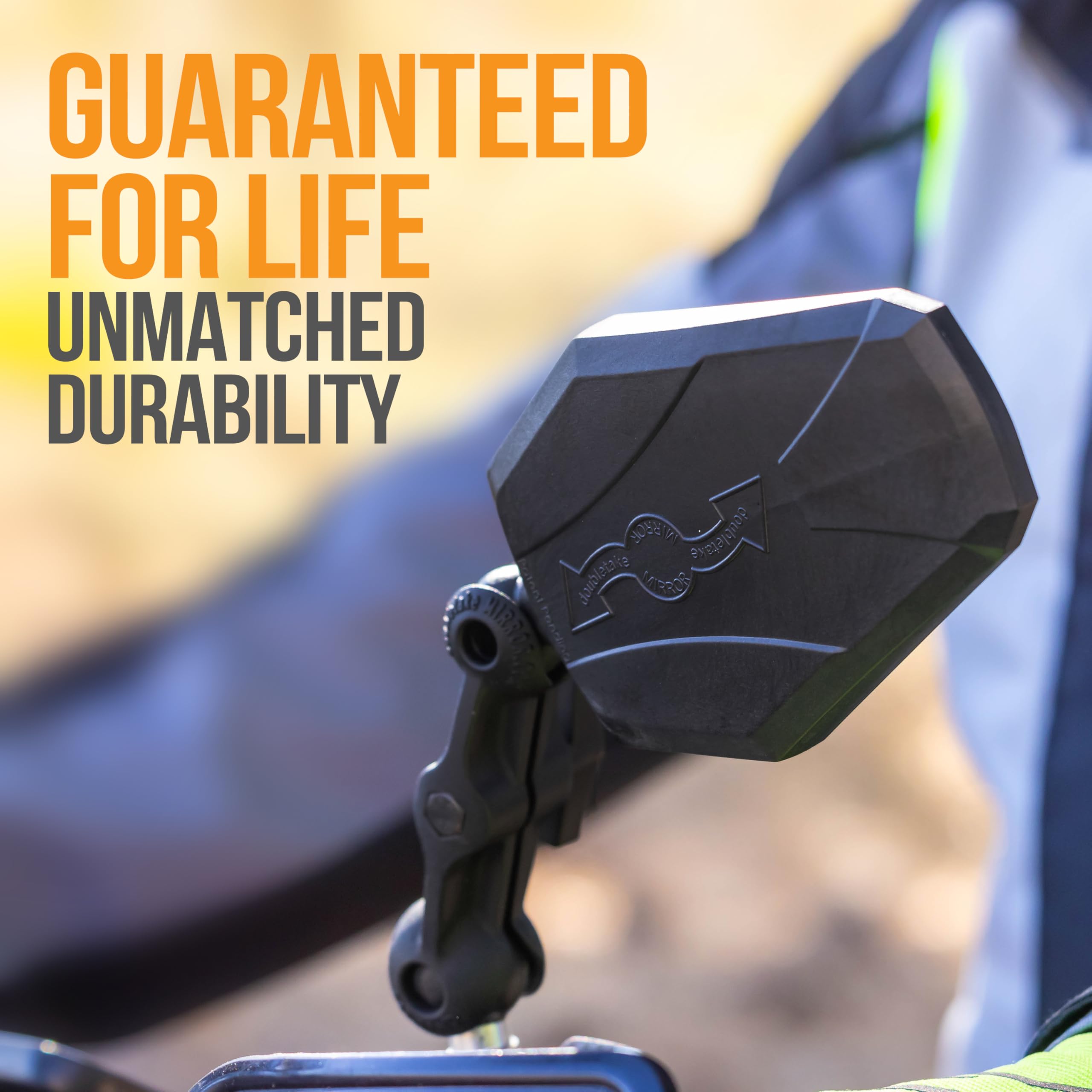 Doubletake Mirror Zytel arm texture close-up highlighting impact resistance