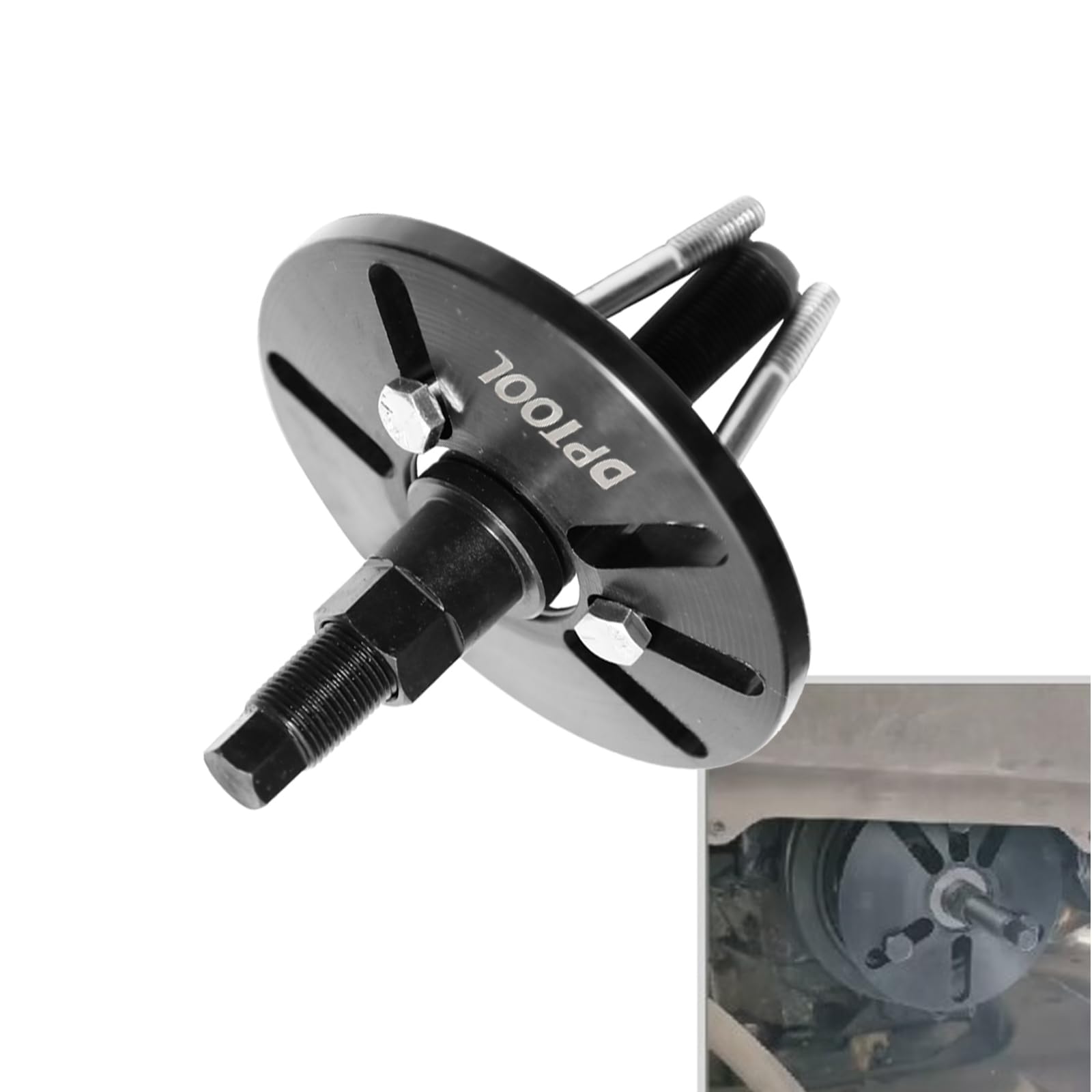 DPTOOL adapter bolts and studs spread layout showing variety for broad vehicle fitment