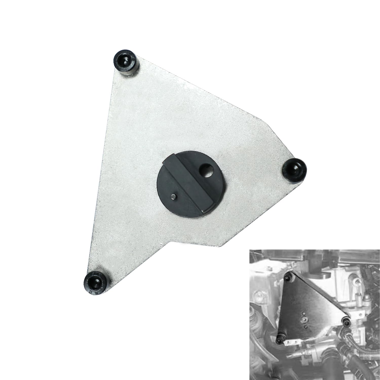 DPTOOL crank locking tool installed on engine ensuring stable crank positioning