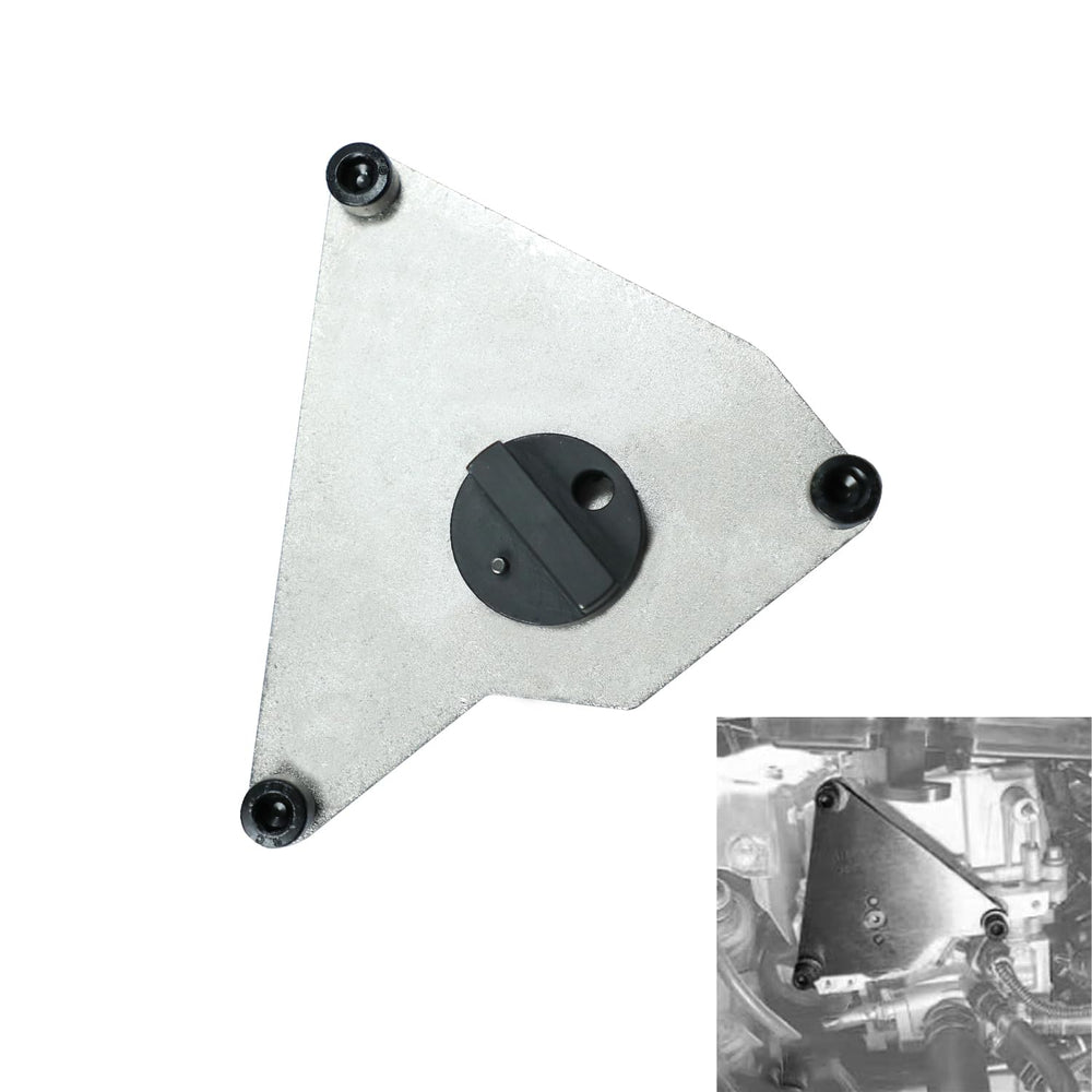 DPTOOL crank locking tool installed on engine ensuring stable crank positioning