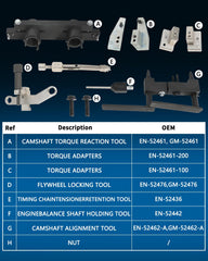 DPTOOL EN-52476 flywheel lock close-up showing secure engagement and safe torqueing