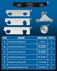 DPTOOL close-up of EN-48383 cam holding tool showing precise fit