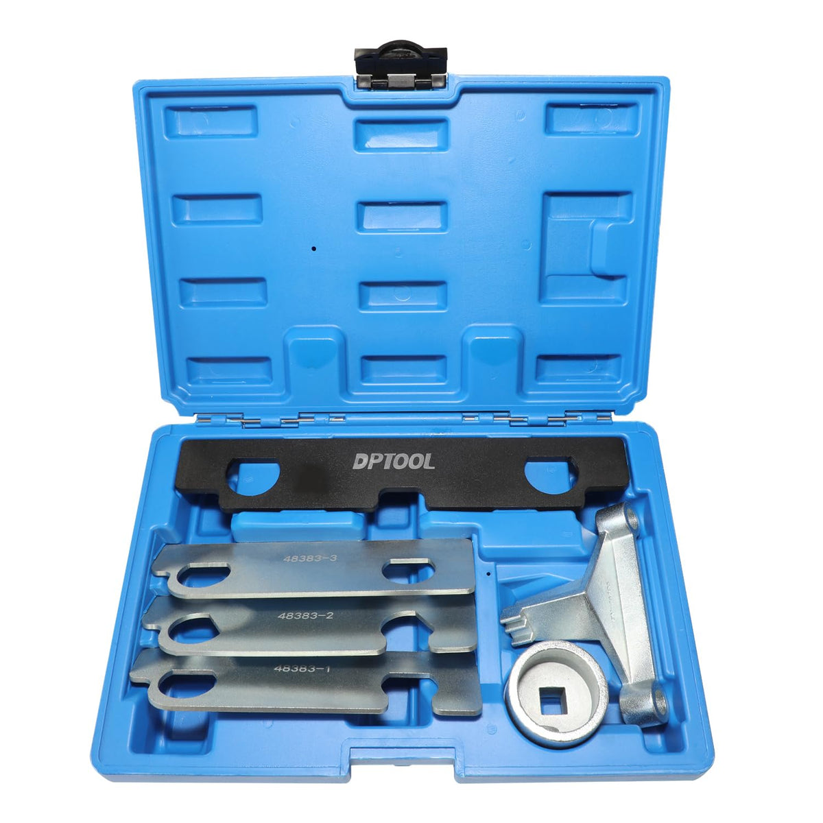 DPTOOL front view of kit in case showing organized tools and portability