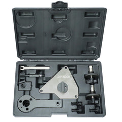 DPTOOL molded case open showing complete timing tool set for quick access