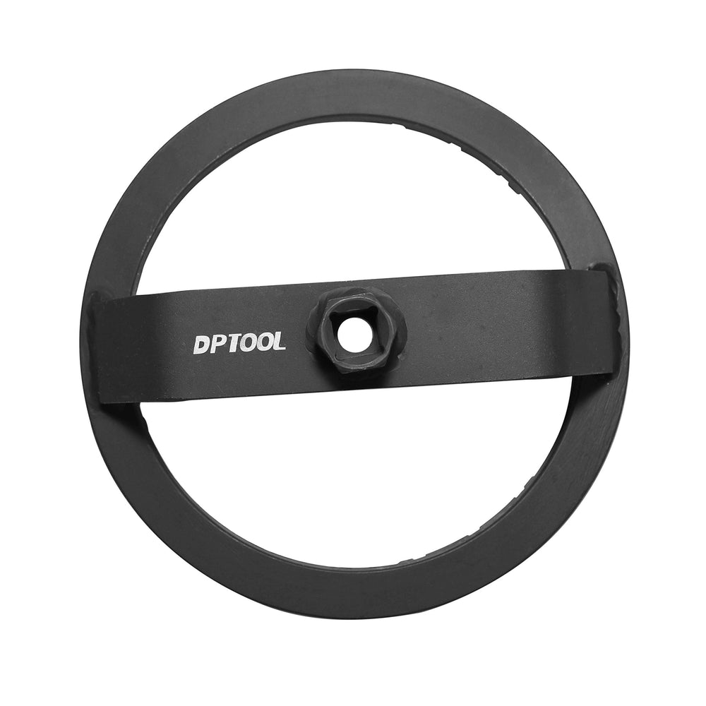 DPTOOL front view of wrench showing 9-slot design and durable finish, reliable grip