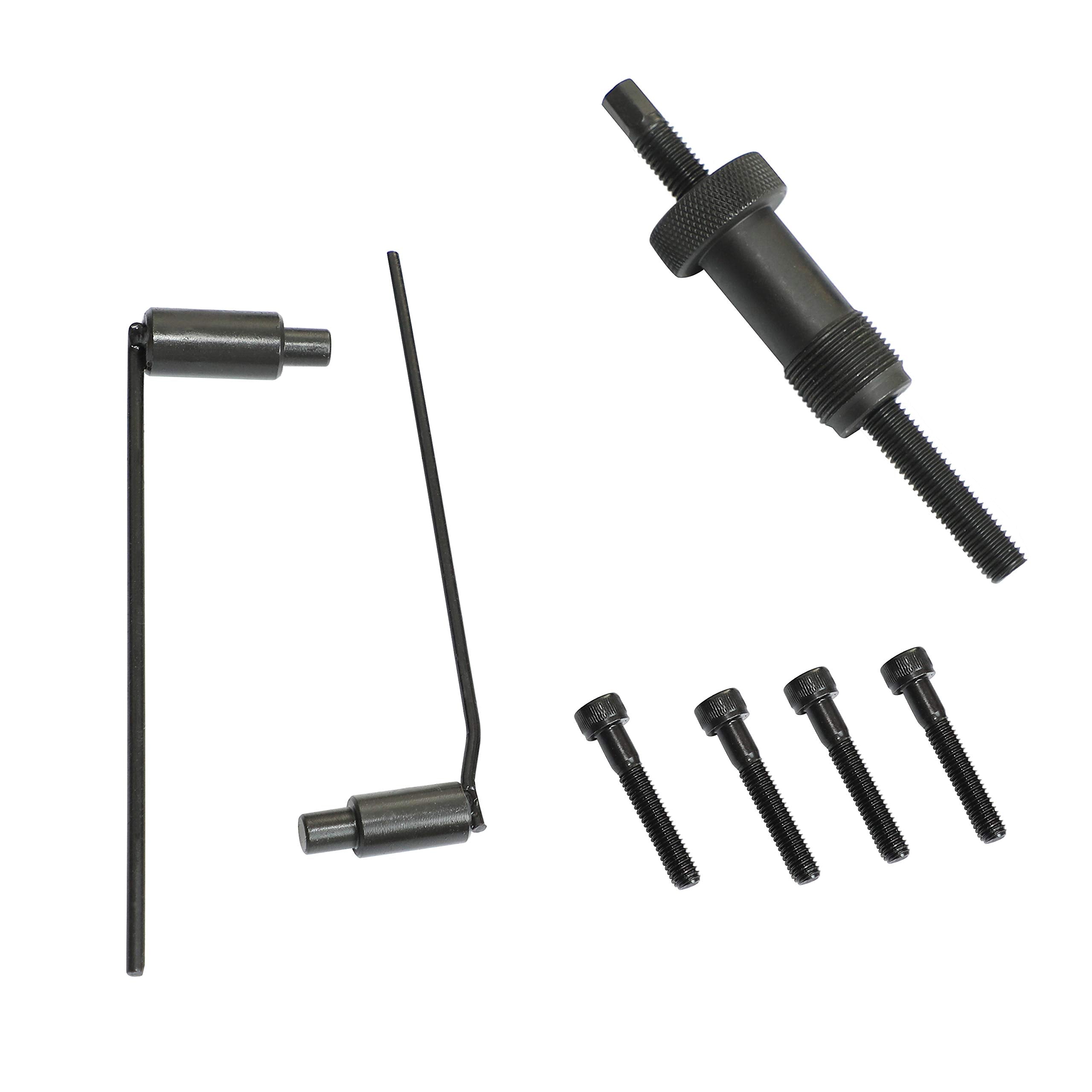 DPTOOL timing tools on a workbench during MINI Cooper service for reliable timing