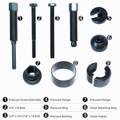 DPTOOL close-up of collar halves demonstrating secure fit and accurate centering benefit
