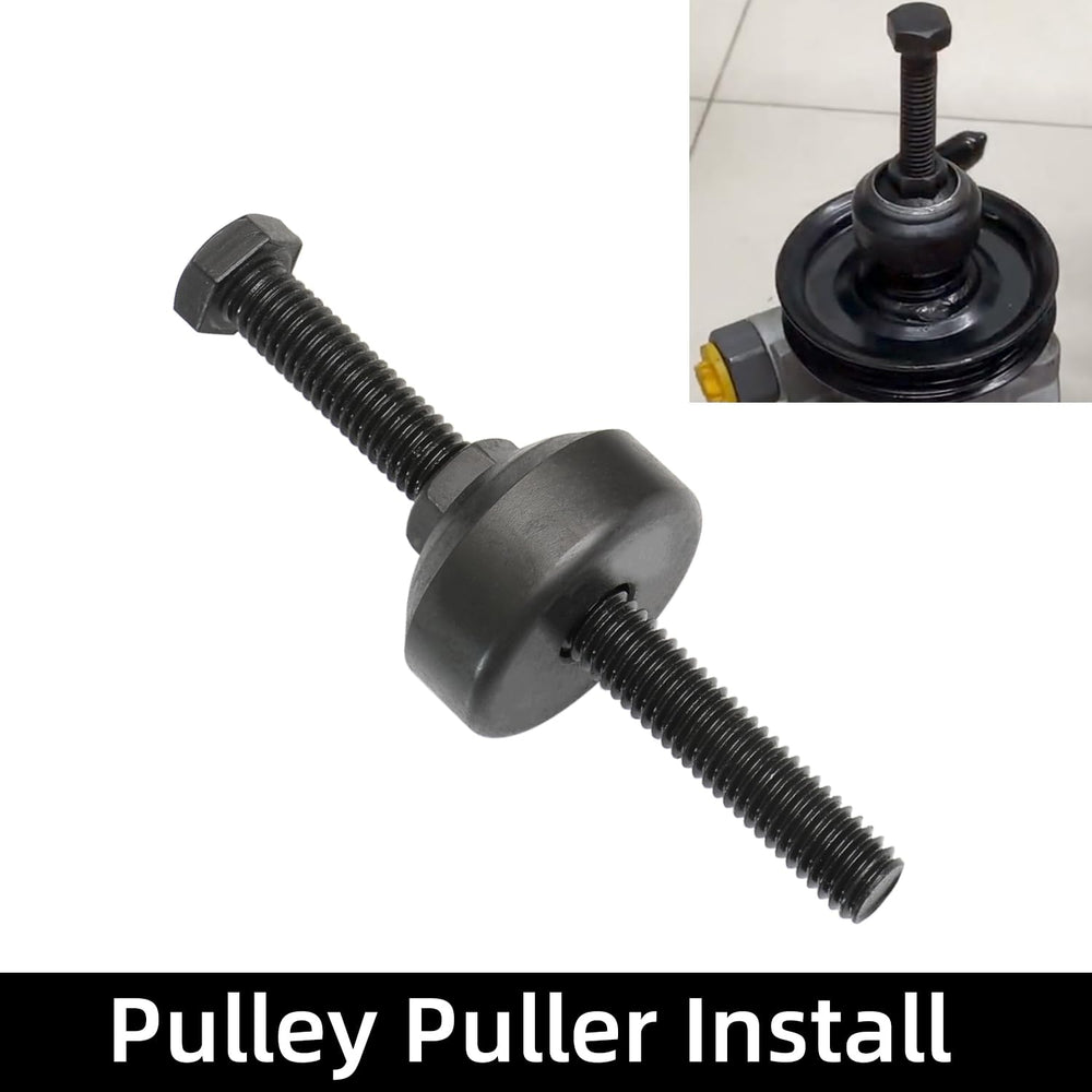 DPTOOL pulley puller next to ruler showing supported hub diameters for correct size selection