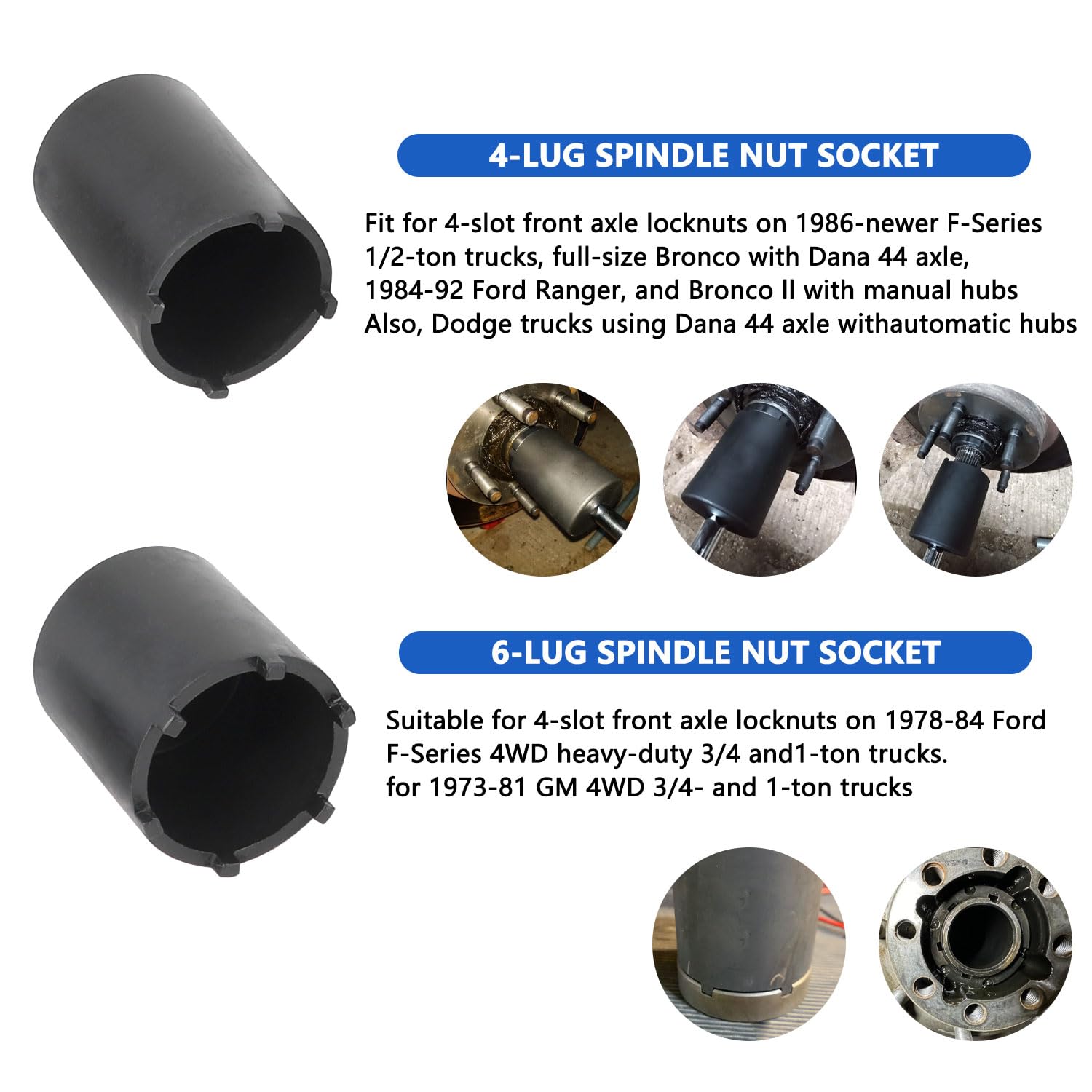 DPTOOL socket in use on axle nut delivering high torque and reduced slipping