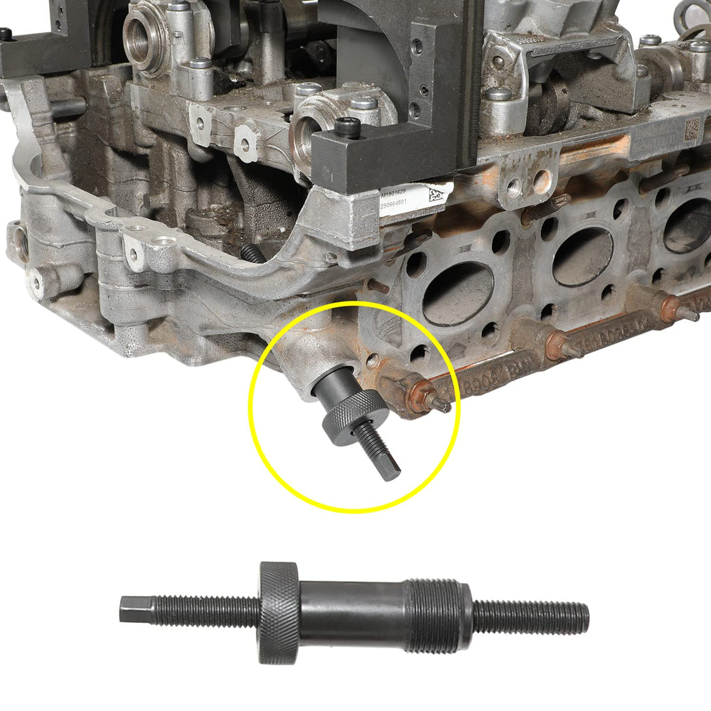 DPTOOL Vanos solenoid wrench in use removing solenoid without damage