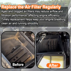 DR DRACLISS engine filter installed in intake housing illustrating easy replacement benefit
